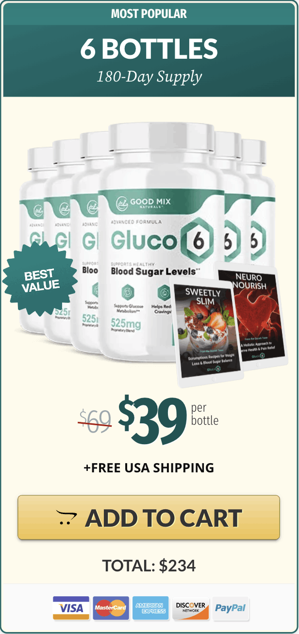 Gluco6 6 bottles-bonus